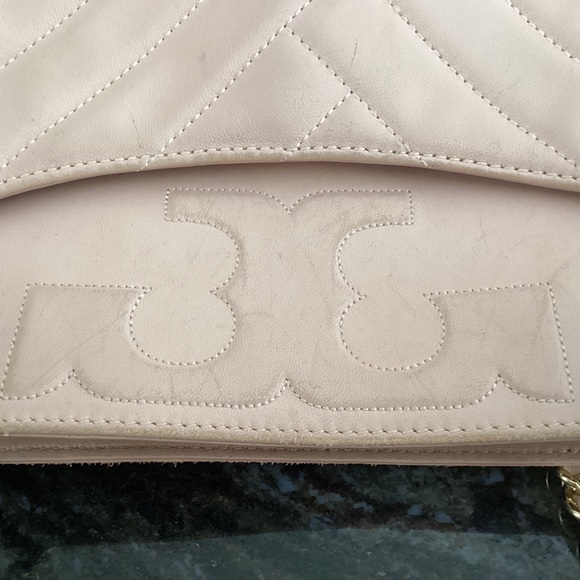 TORY BURCH Alexa Flat Tote Shell Pink Gold chain handles - Picture 7 of 11